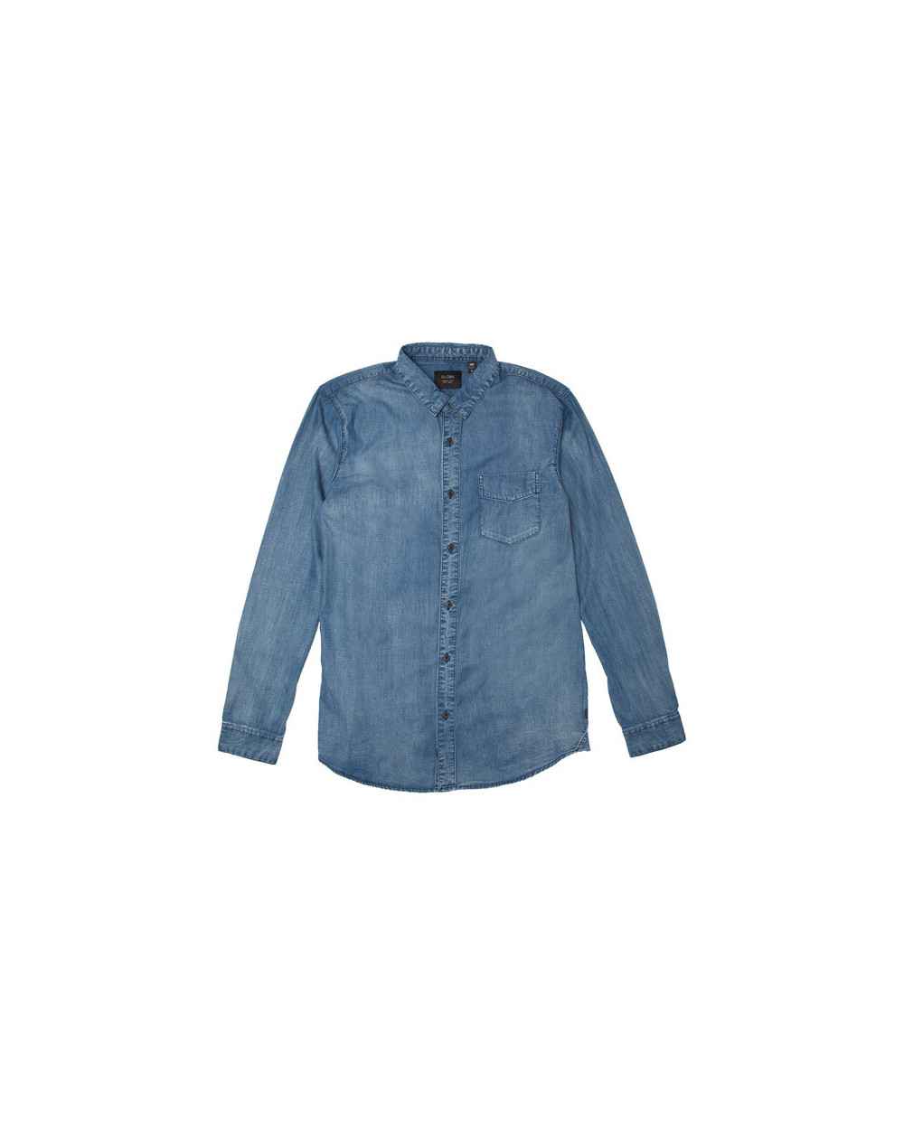 Globe Goodstock Vintage Ls Shirt Smokey Blue - Hemd