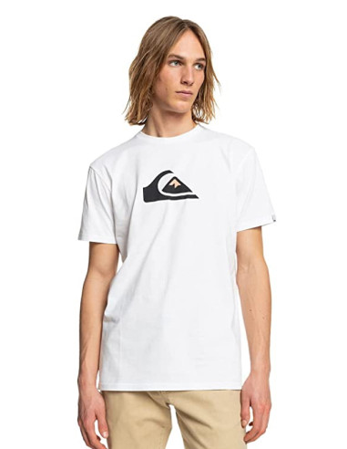 Quiksilver Comp Logo White - Camiseta