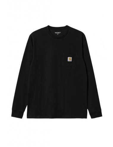 Carhartt WIP Ls Pocket Black - Camiseta